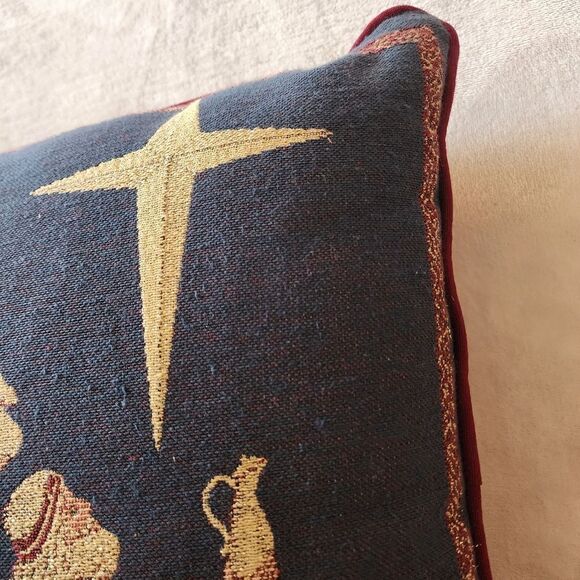 Riverdale Tapestry Christmas Three Wise Men Accent Pillow - Picture 3 of 6